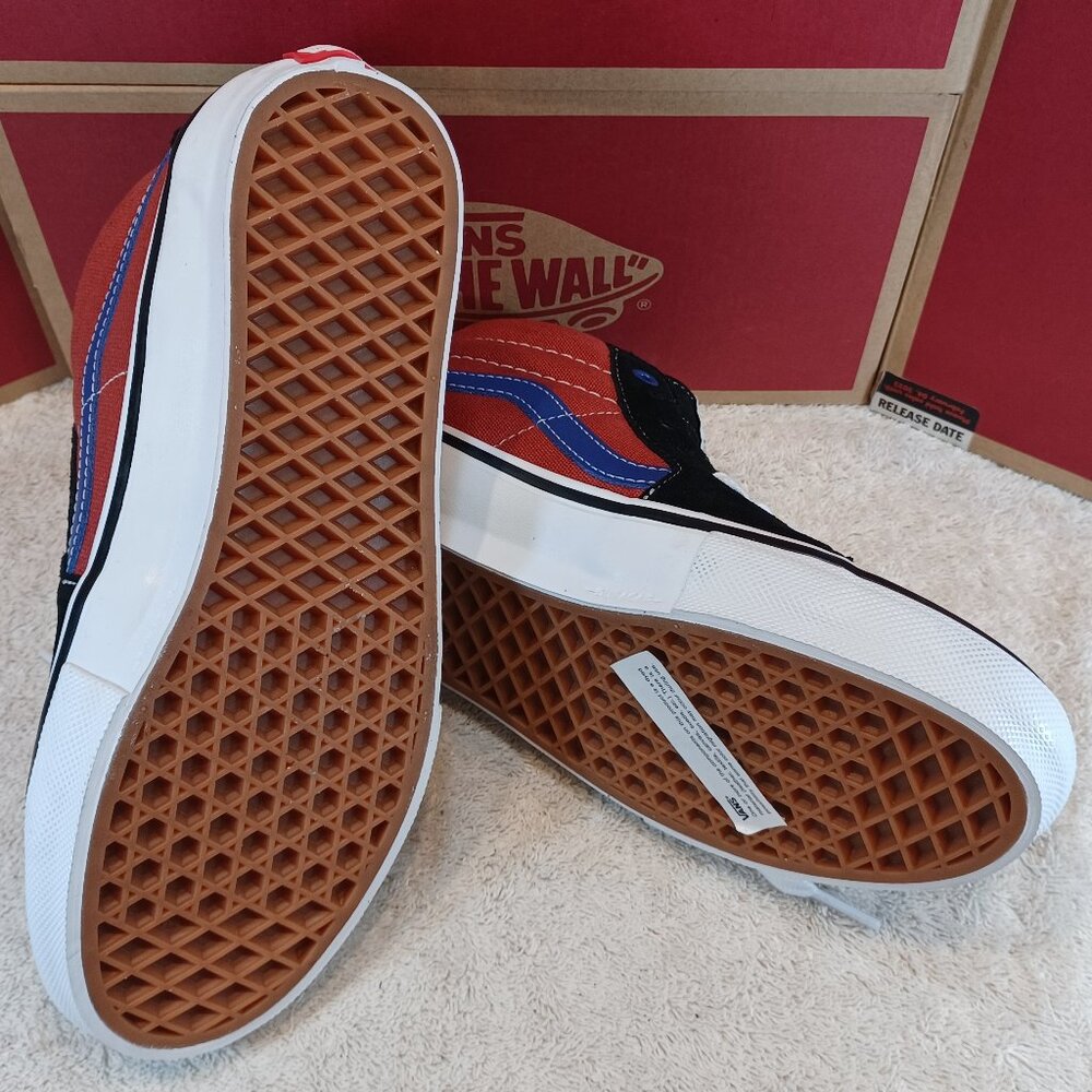 Vans Men's 6.5/Women's 8 Skate Grosso Mid Forever Black/Blue VN0A5FCGAPB - Picture 8 of 12